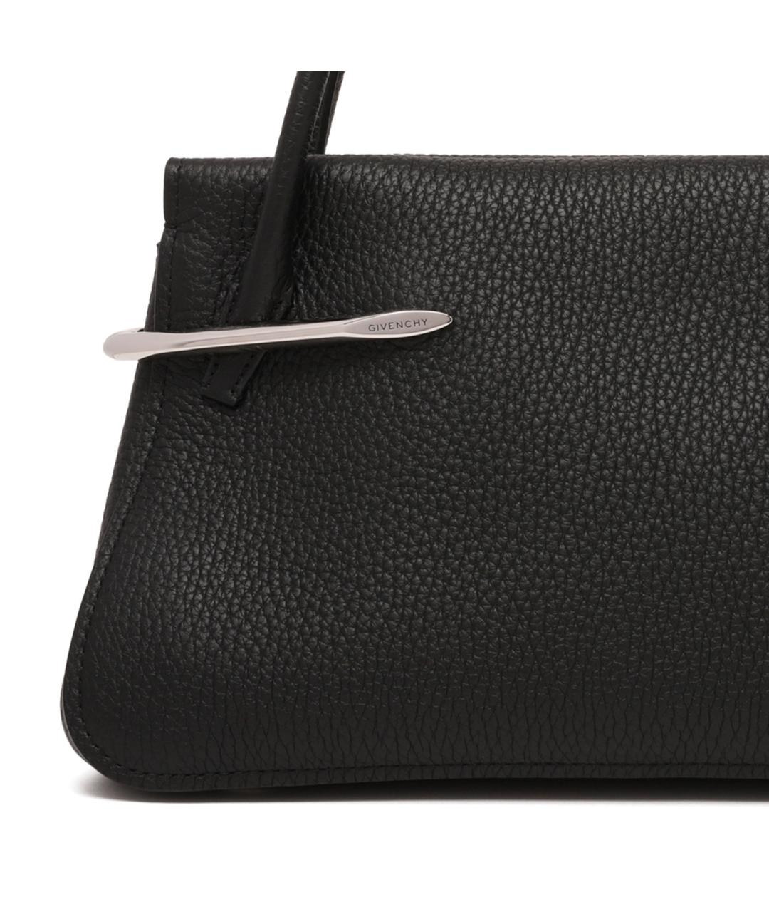 GIVENCHY Черная кожаная сумка тоут, фото 4