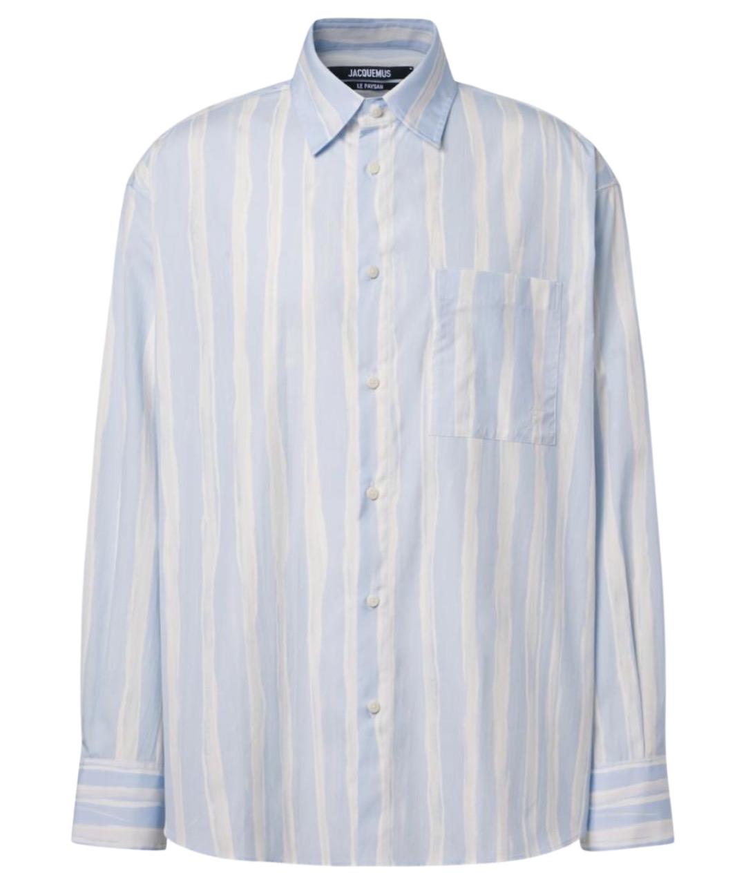 JACQUEMUS Голубая хлопковая кэжуал рубашка, фото 1