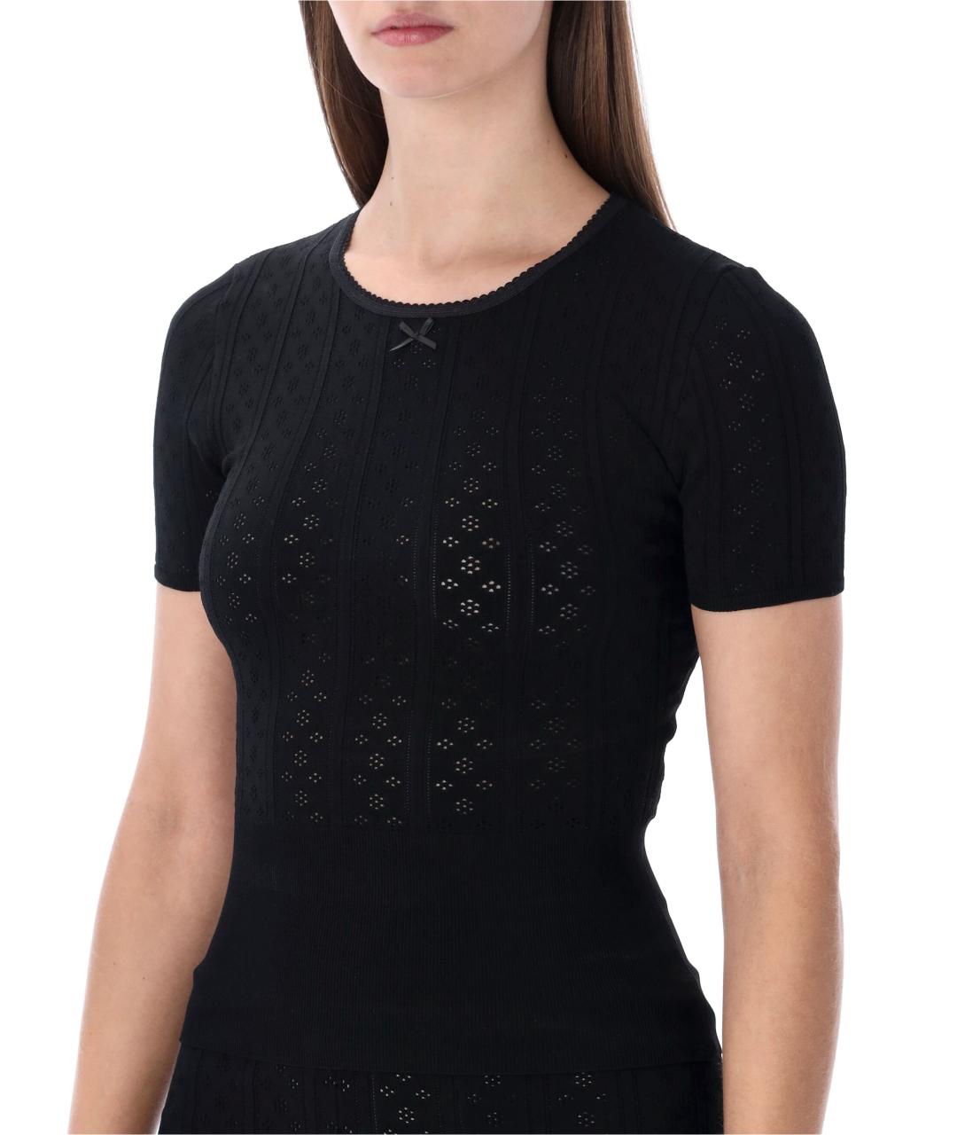 J.W.ANDERSON Черная вискозная футболка, фото 4