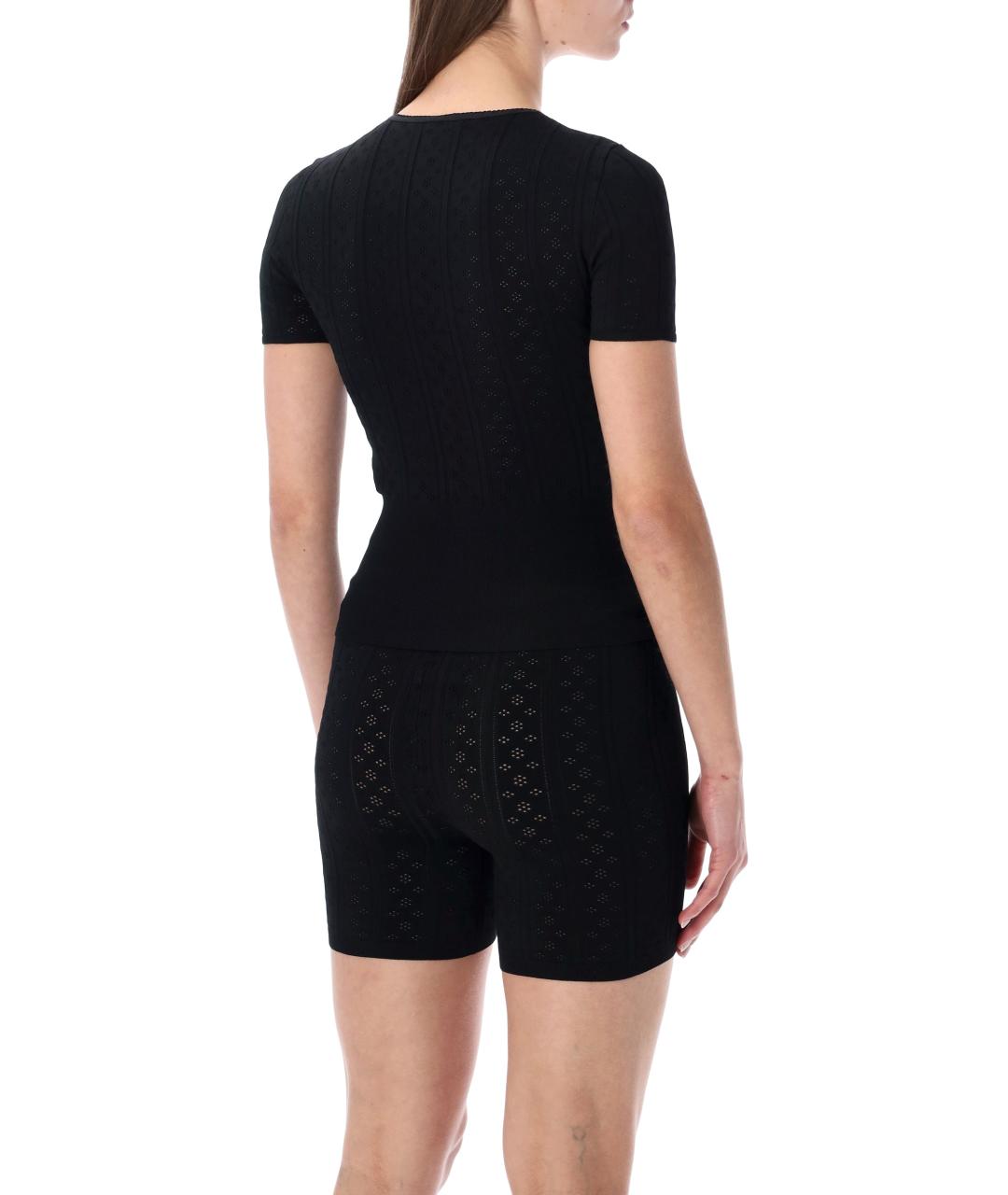 J.W.ANDERSON Черная вискозная футболка, фото 3