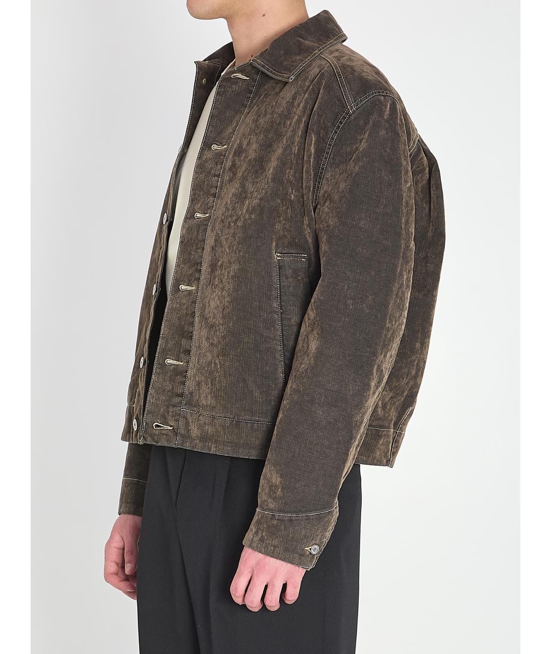 JACQUEMUS Коричневая хлопковая куртка, фото 3