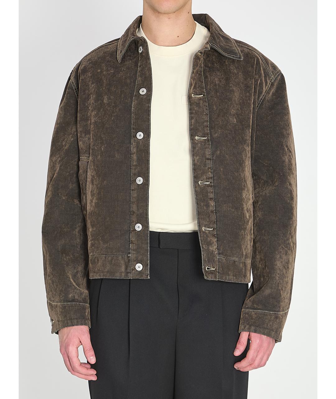 JACQUEMUS Коричневая хлопковая куртка, фото 2