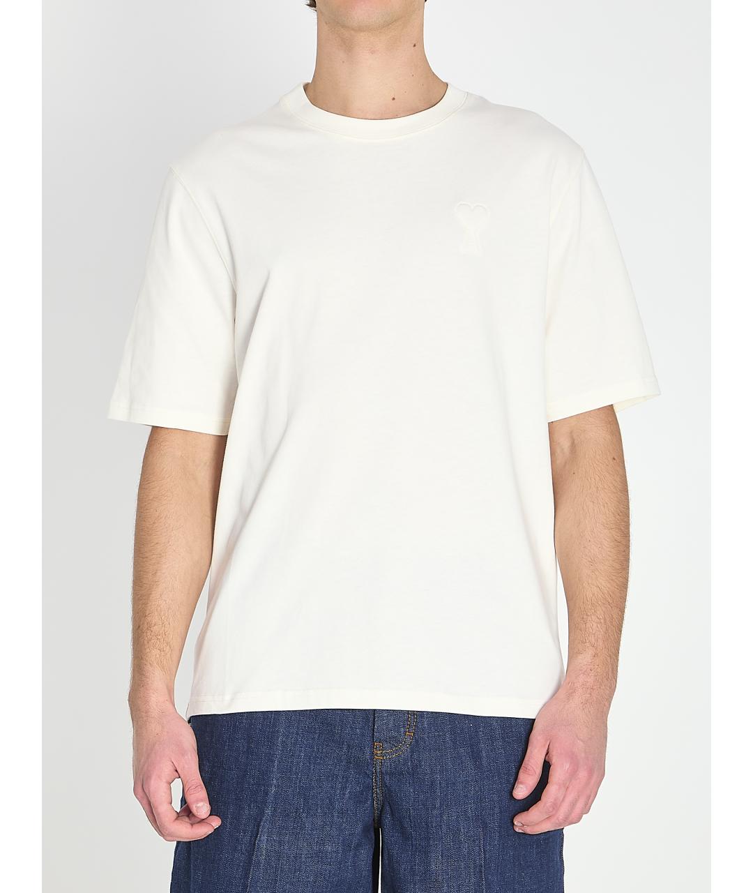 Ami Paris Белая хлопковая футболка, фото 5