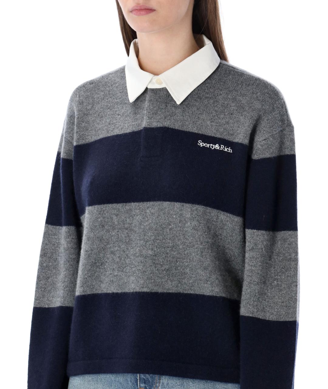 SPORTY AND RICH Мульти кашемировый джемпер / свитер, фото 3