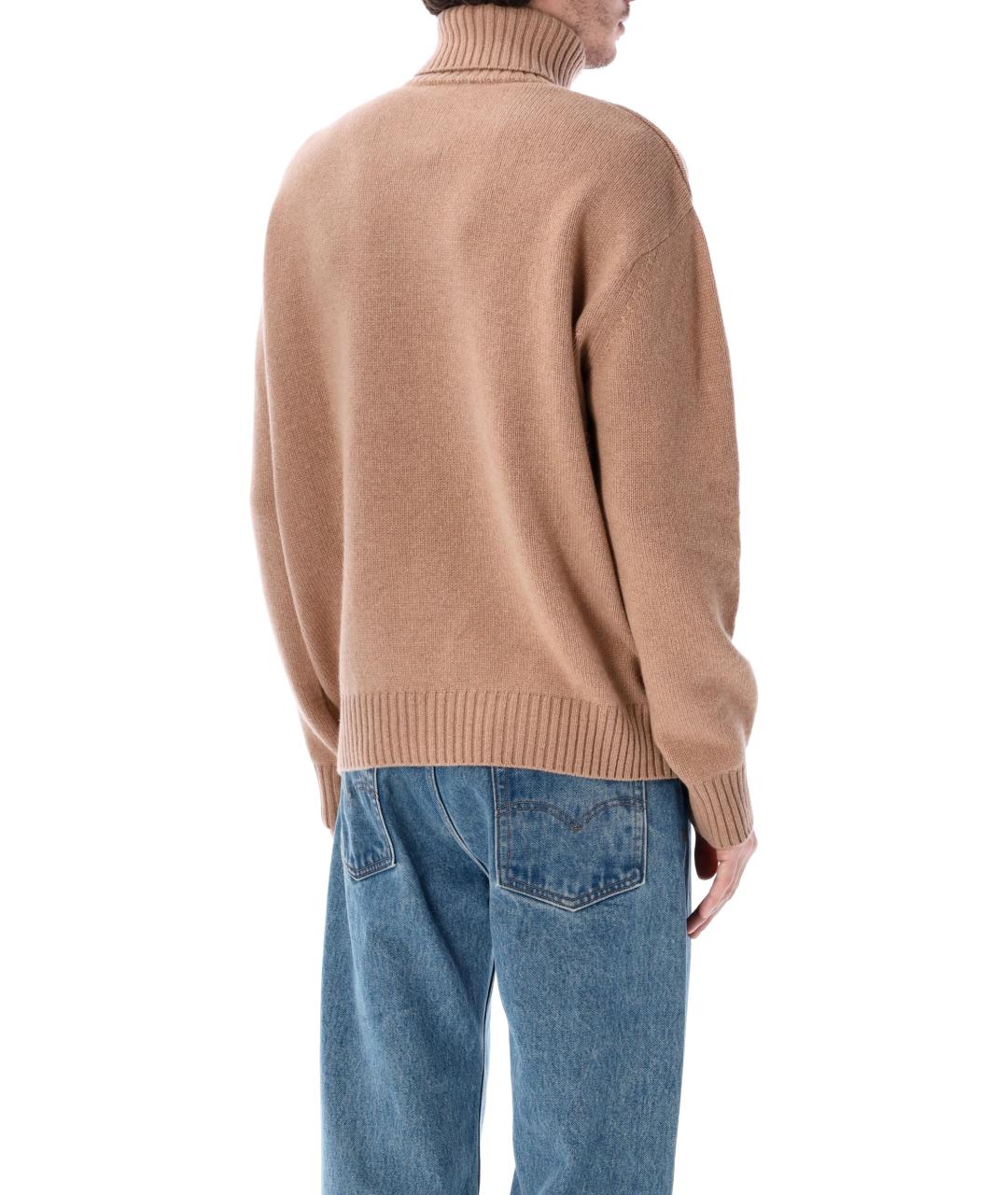 SPORTY AND RICH Бежевый шерстяной джемпер / свитер, фото 2