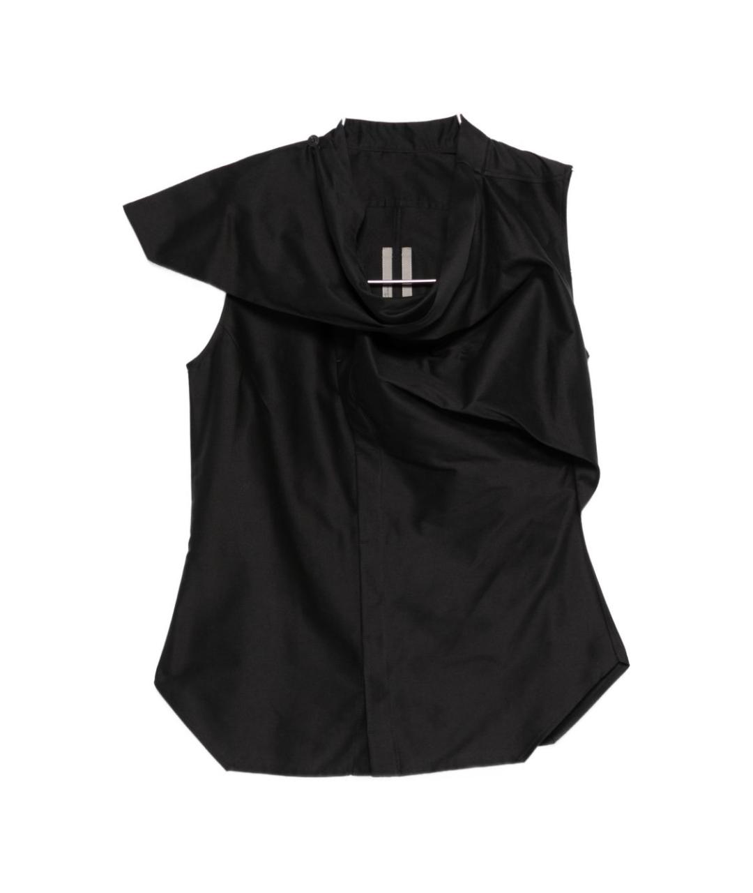 RICK OWENS Черная хлопковая майка, фото 1