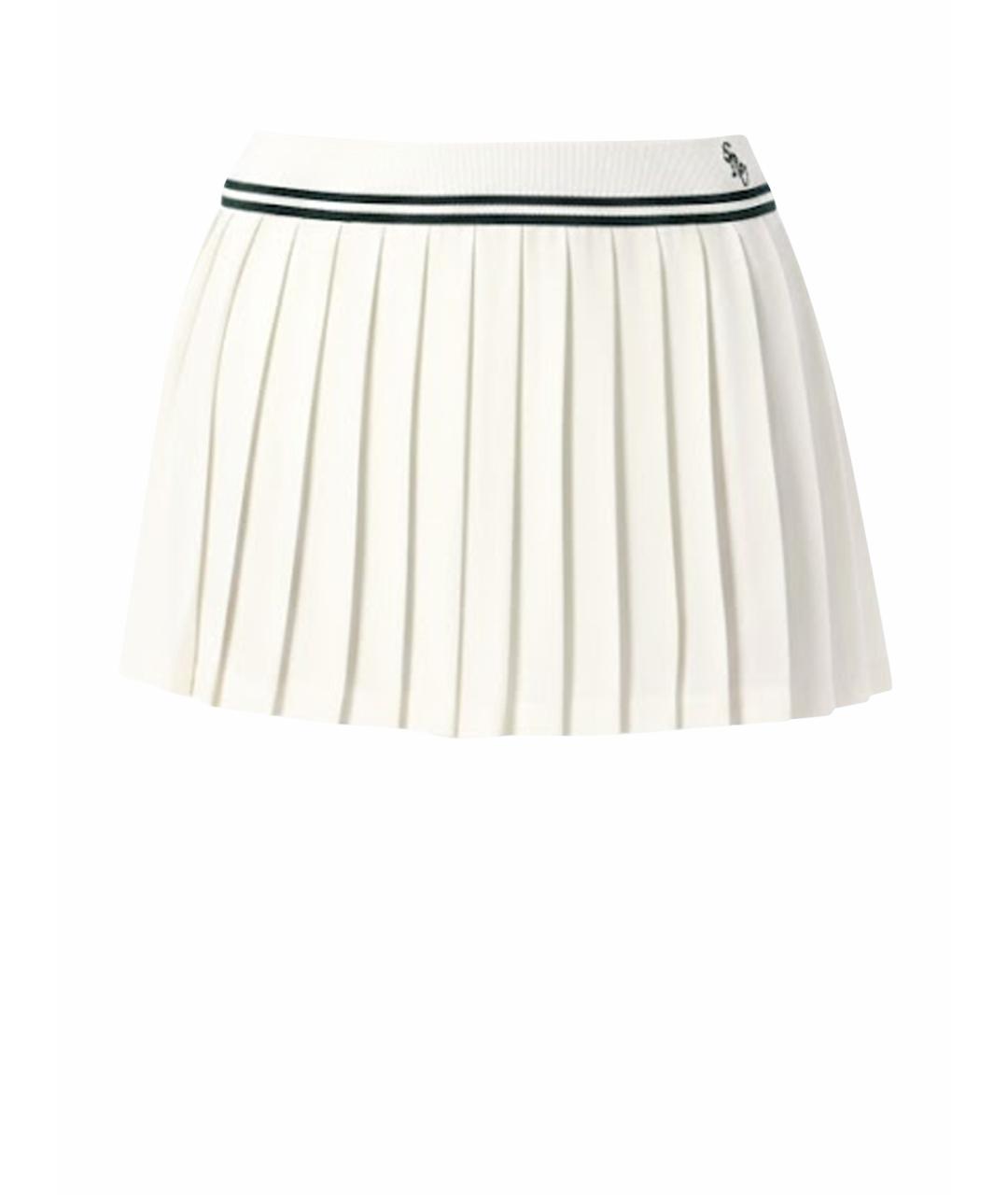 SPORTY AND RICH Белая вискозная юбка мини, фото 1