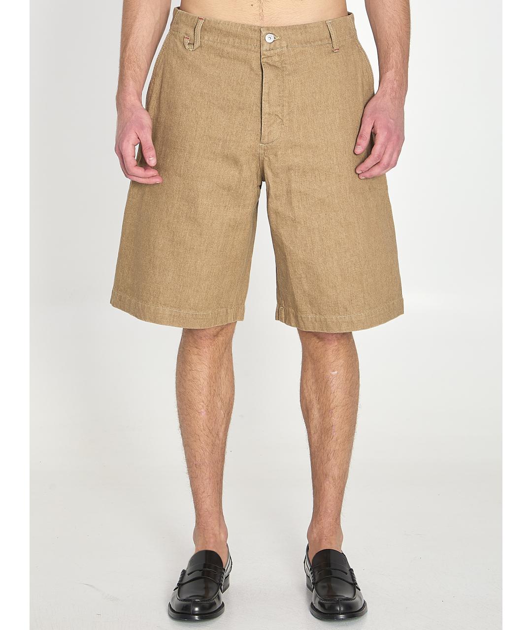 JACQUEMUS Бежевые хлопковые шорты, фото 2