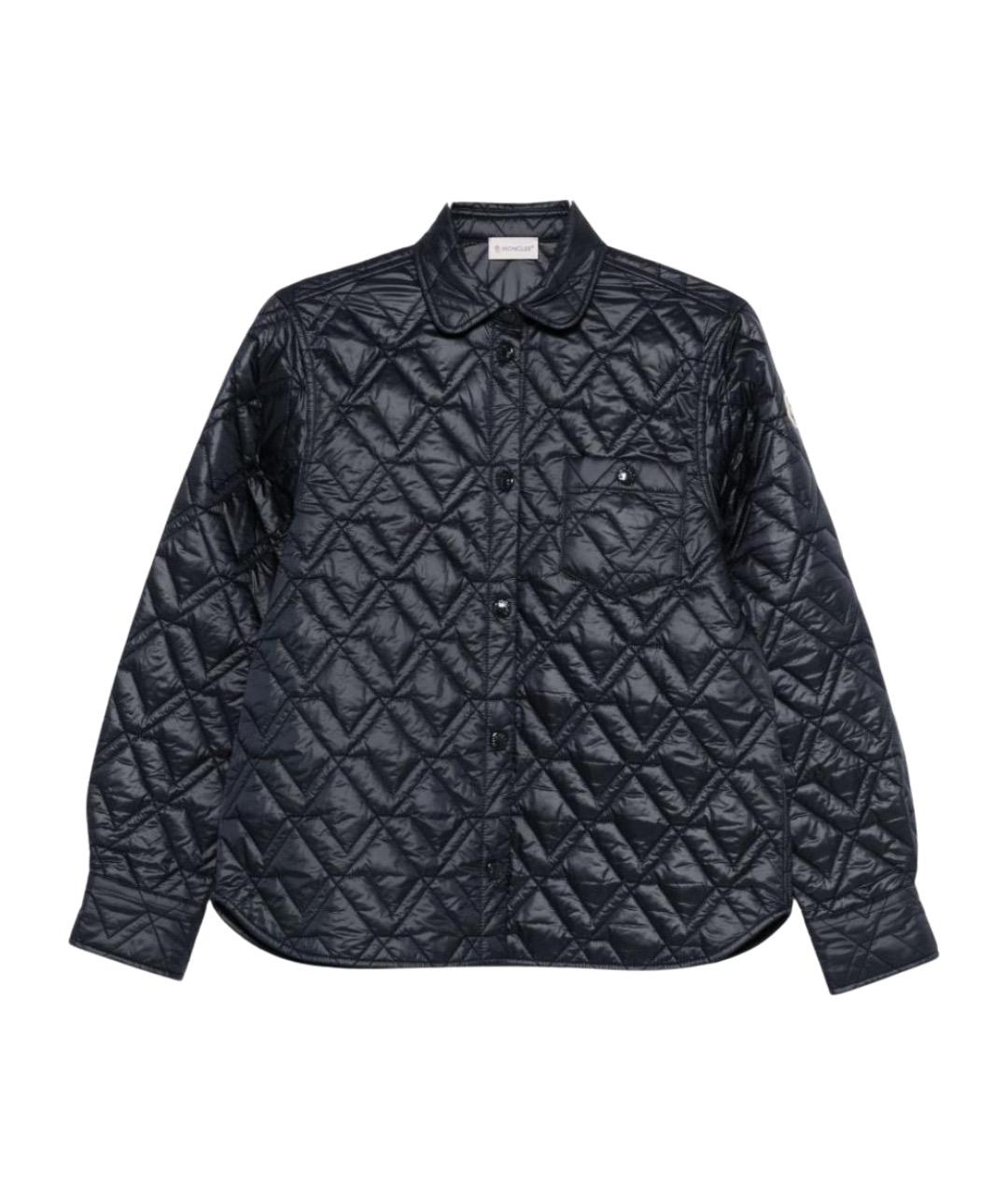 MONCLER Синяя полиамидовая куртка, фото 1