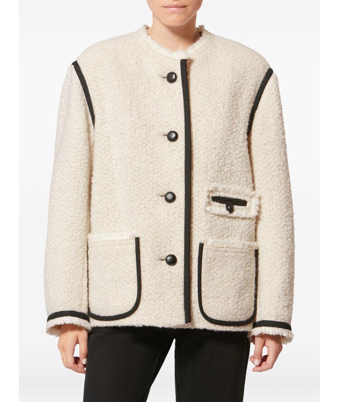 ISABEL MARANT Бежевая шерстяная куртка, фото 3