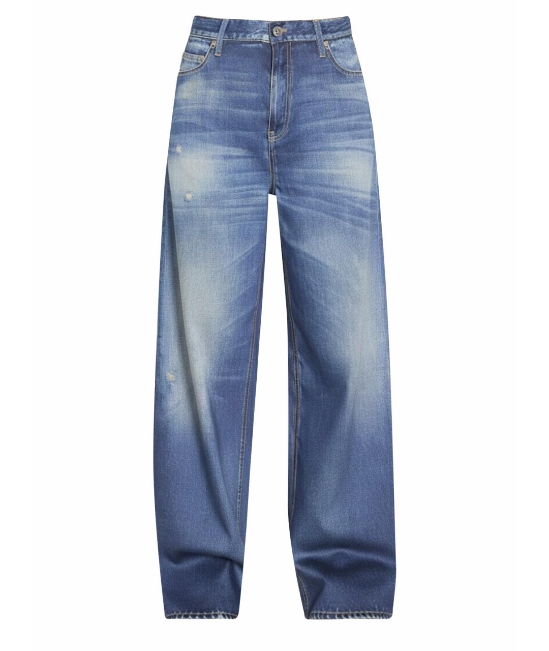 GOLDEN GOOSE DELUXE BRAND Синие прямые джинсы, фото 1