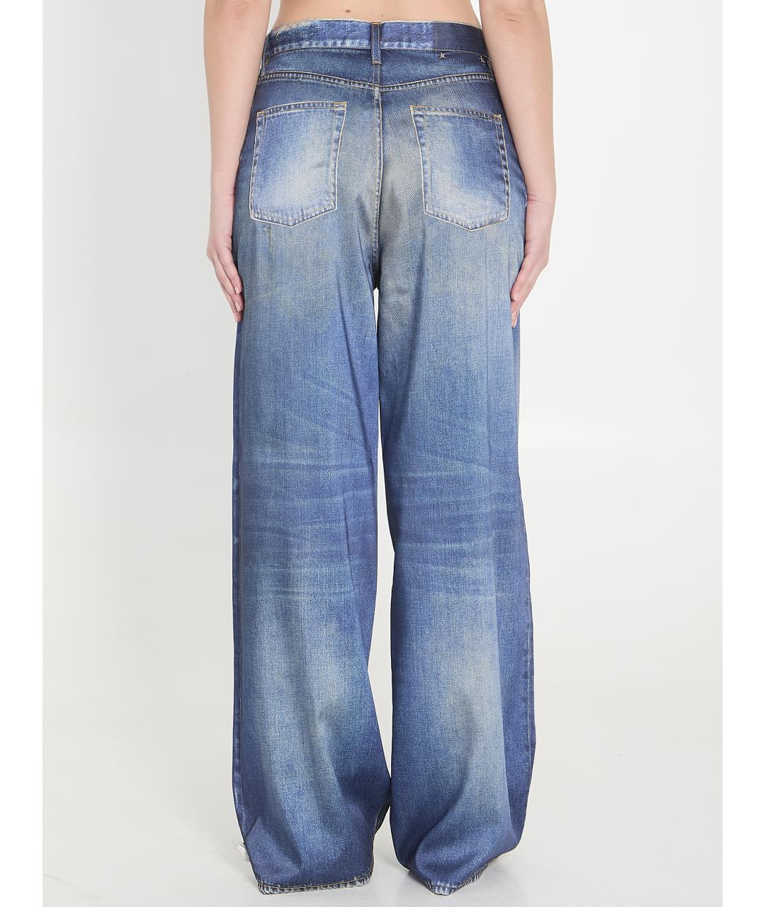 GOLDEN GOOSE DELUXE BRAND Синие прямые джинсы, фото 4