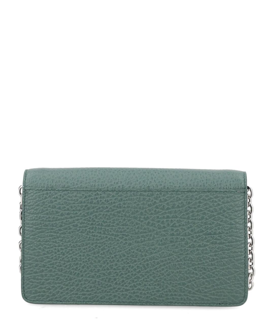 MAISON MARGIELA Зеленый кожаный кошелек, фото 3