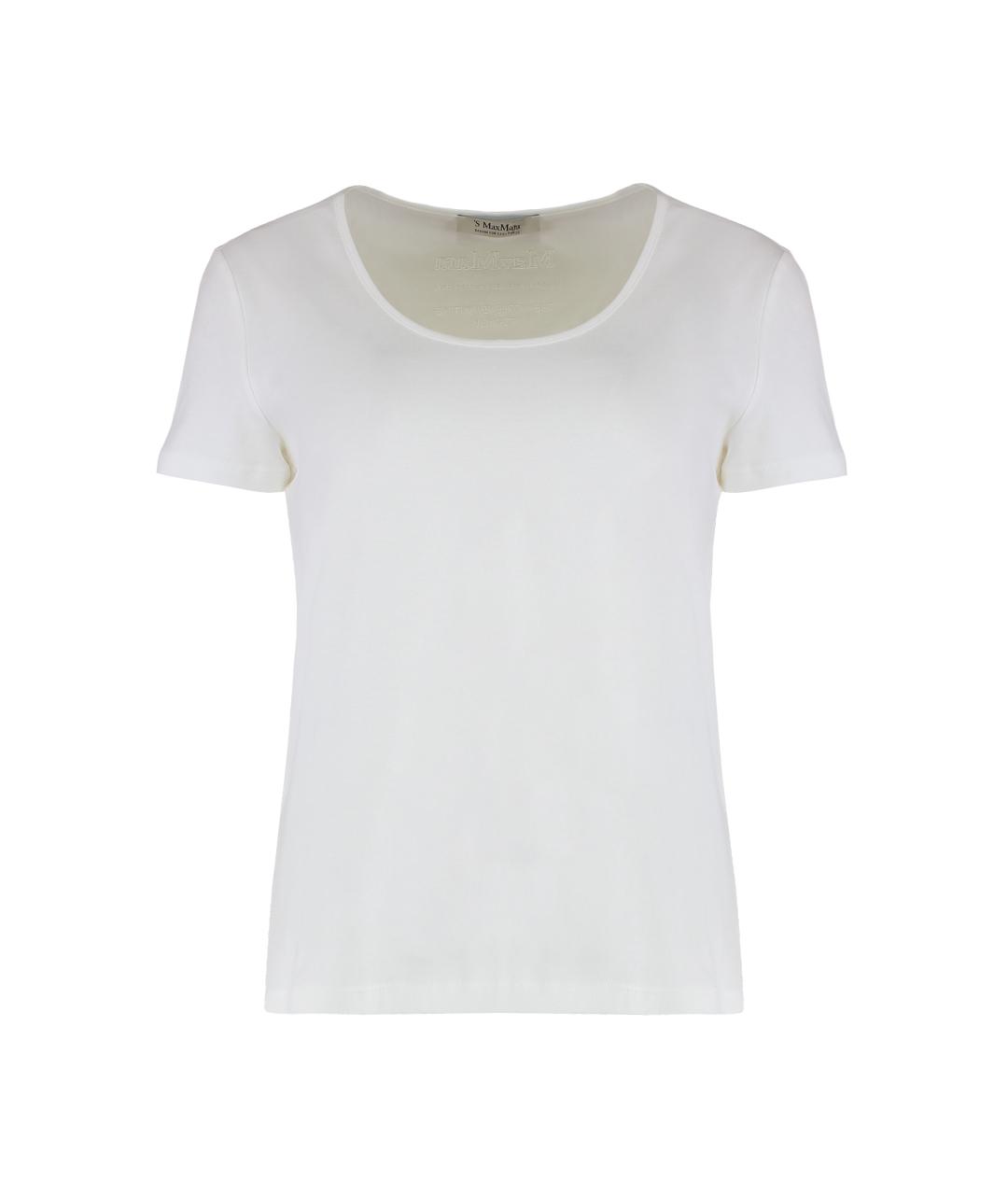 'S MAX MARA Белая хлопковая футболка, фото 1