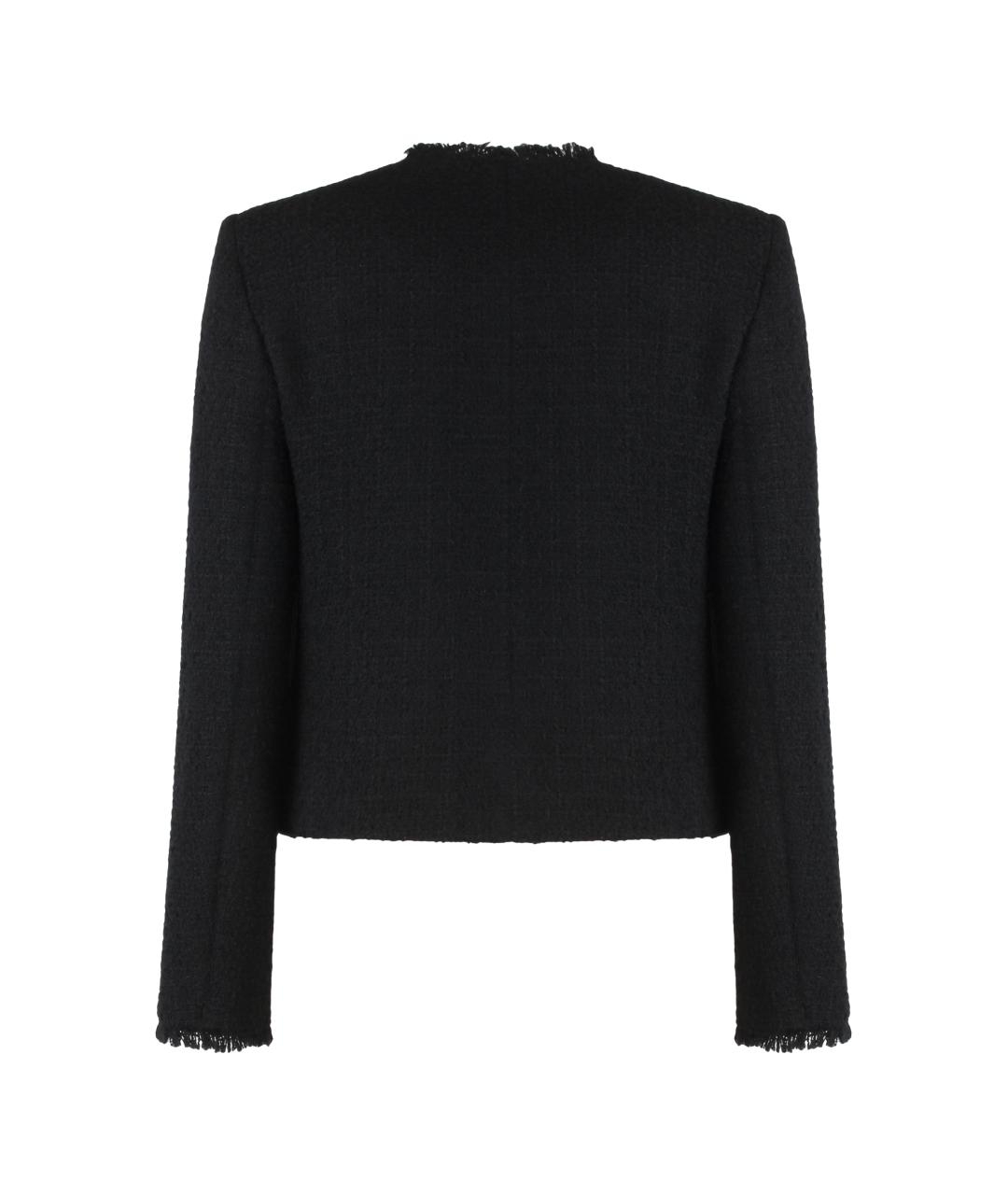 WEEKEND MAX MARA Черный шерстяной жакет/пиджак, фото 2