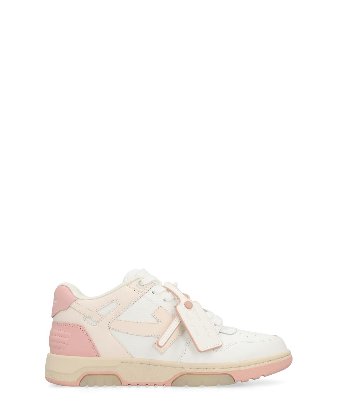 OFF-WHITE Белые кожаные кеды, фото 1