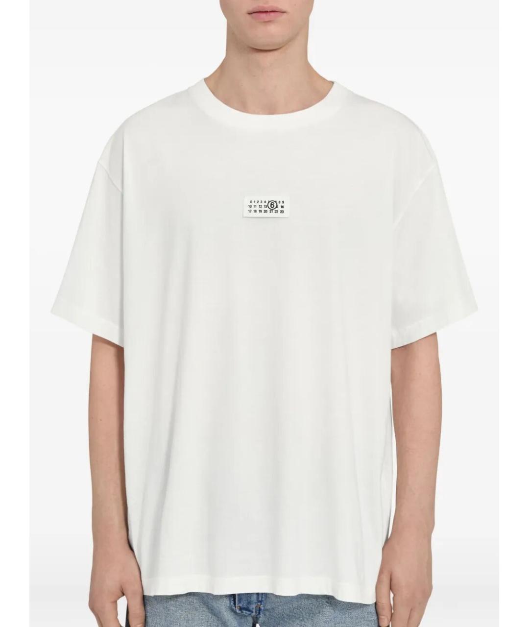 MM6 MAISON MARGIELA Белая хлопковая футболка, фото 4