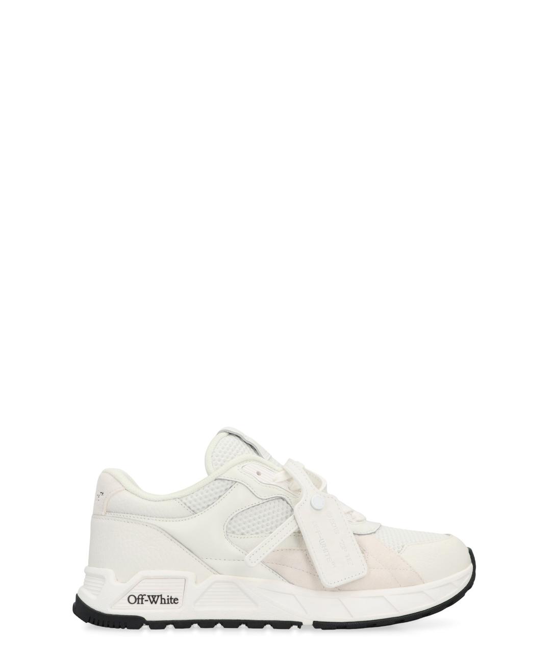 OFF-WHITE Белые кожаные кроссовки, фото 1