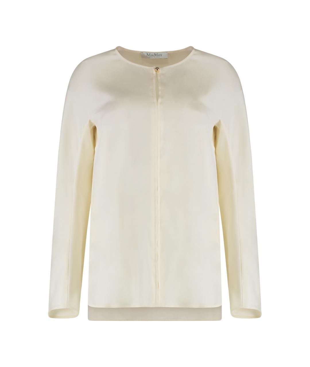 MAX MARA Белая шелковая блузы, фото 1