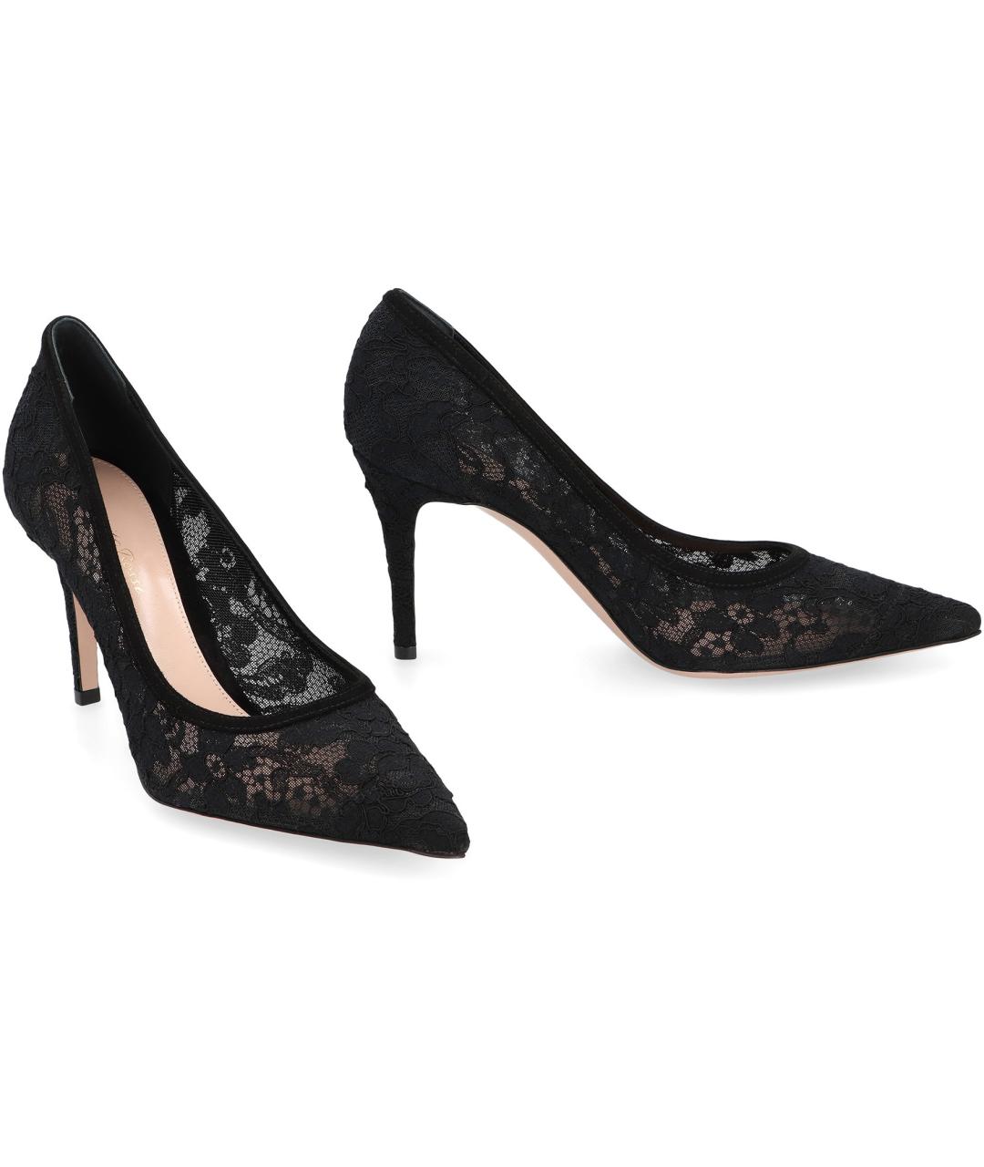 GIANVITO ROSSI Черные текстильные туфли, фото 3