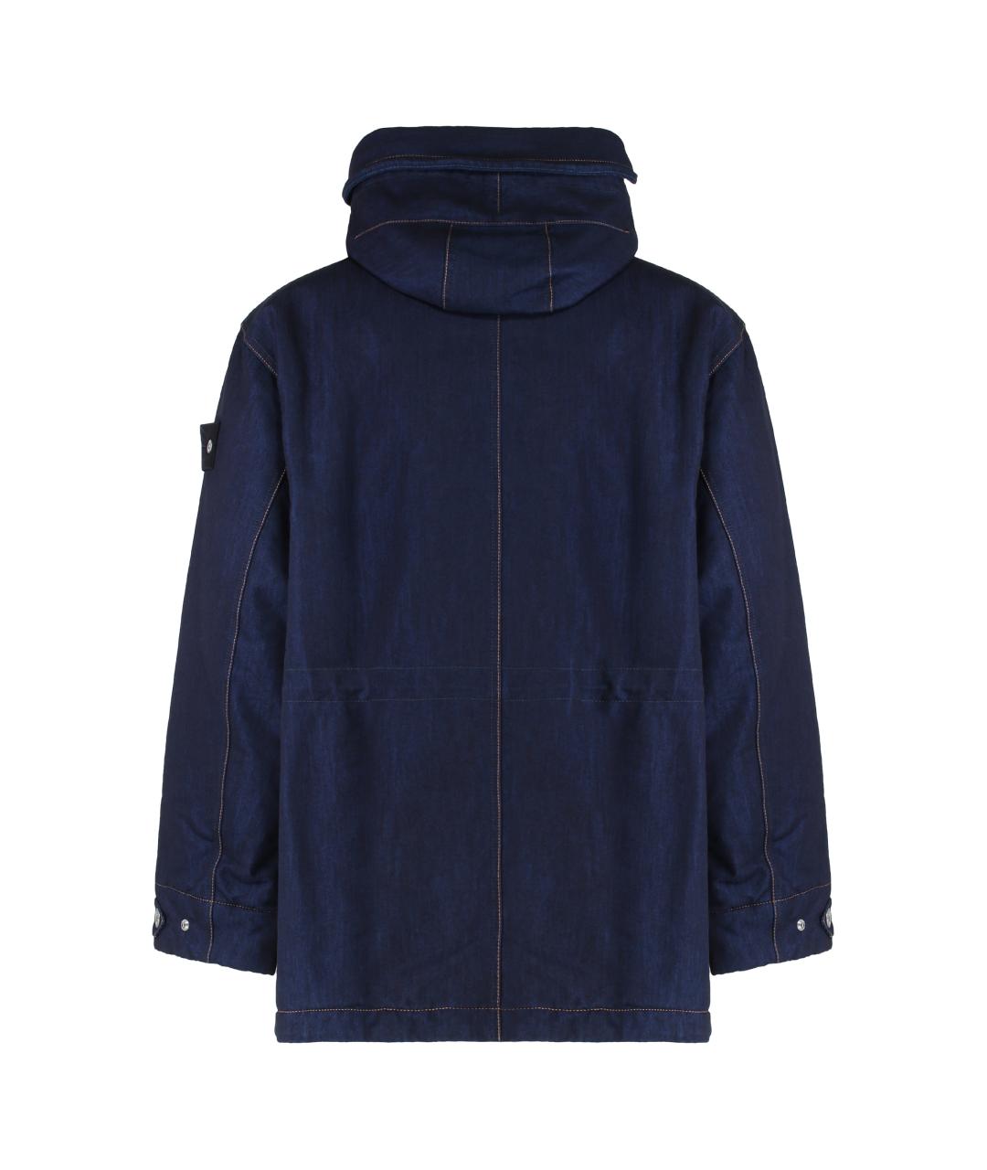 STONE ISLAND Синяя хлопковая парка, фото 3