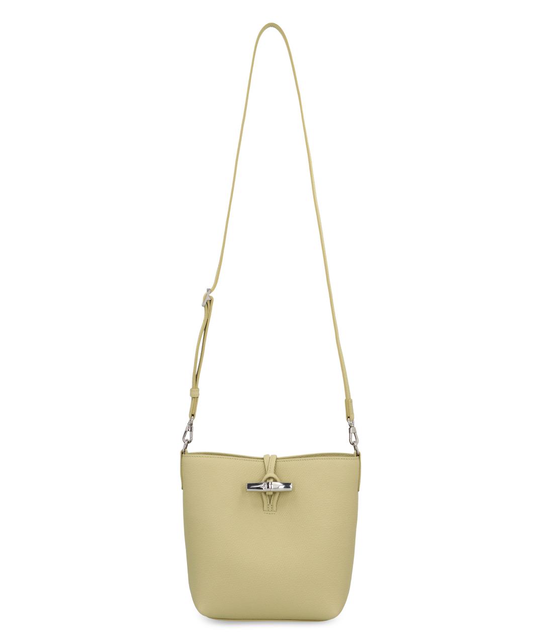 LONGCHAMP Зеленая кожаная сумка через плечо, фото 4