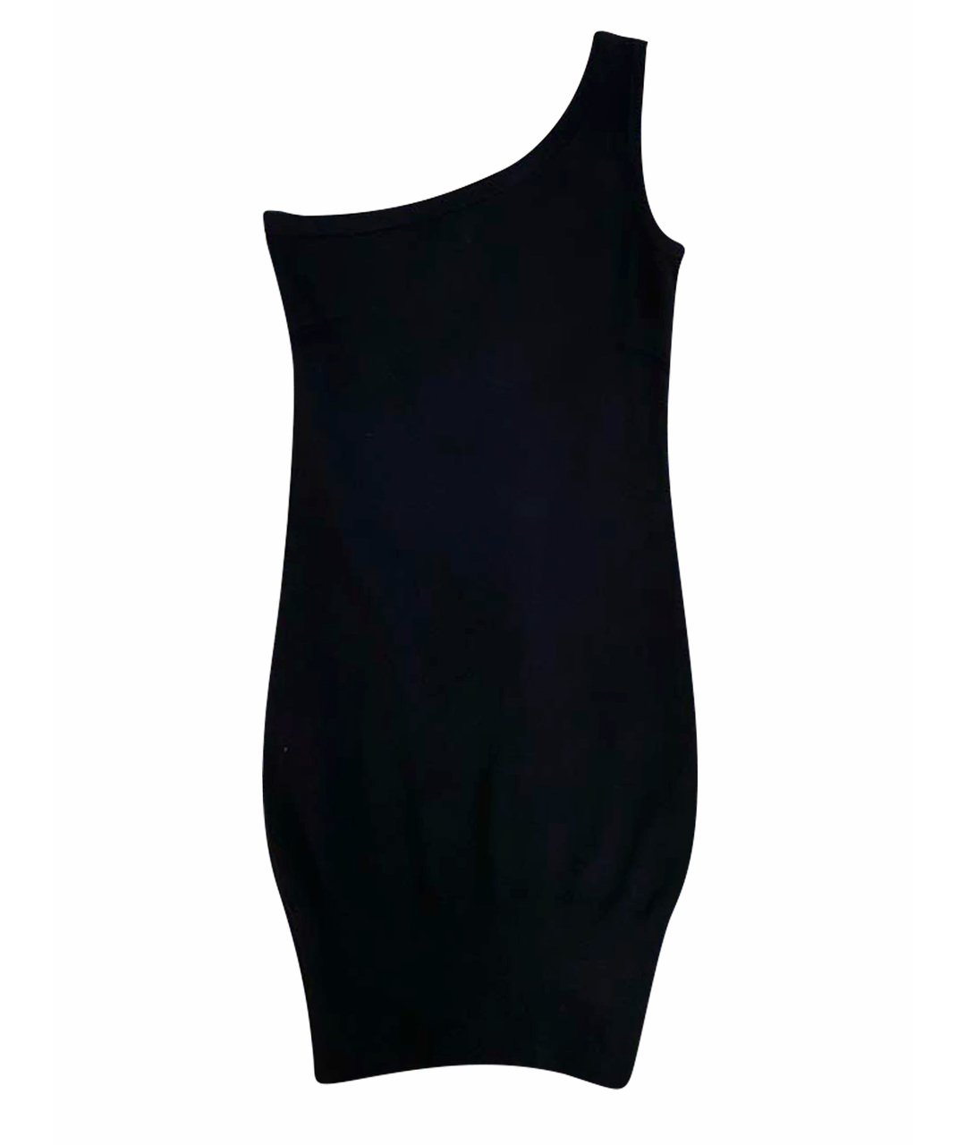ELISABETTA FRANCHI Черное хлопко-эластановое повседневное платье, фото 1