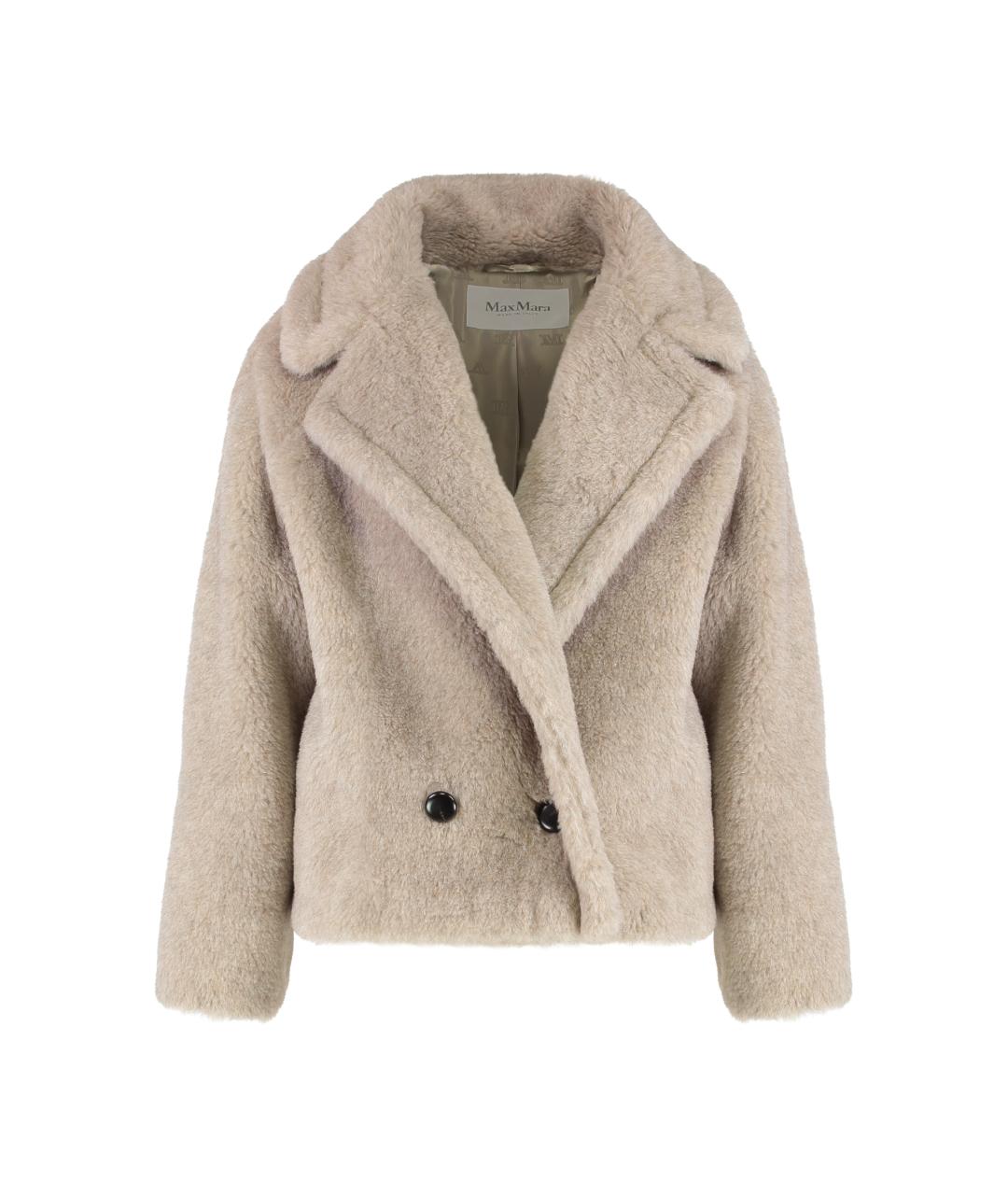 MAX MARA Бежевое шерстяное пальто, фото 1