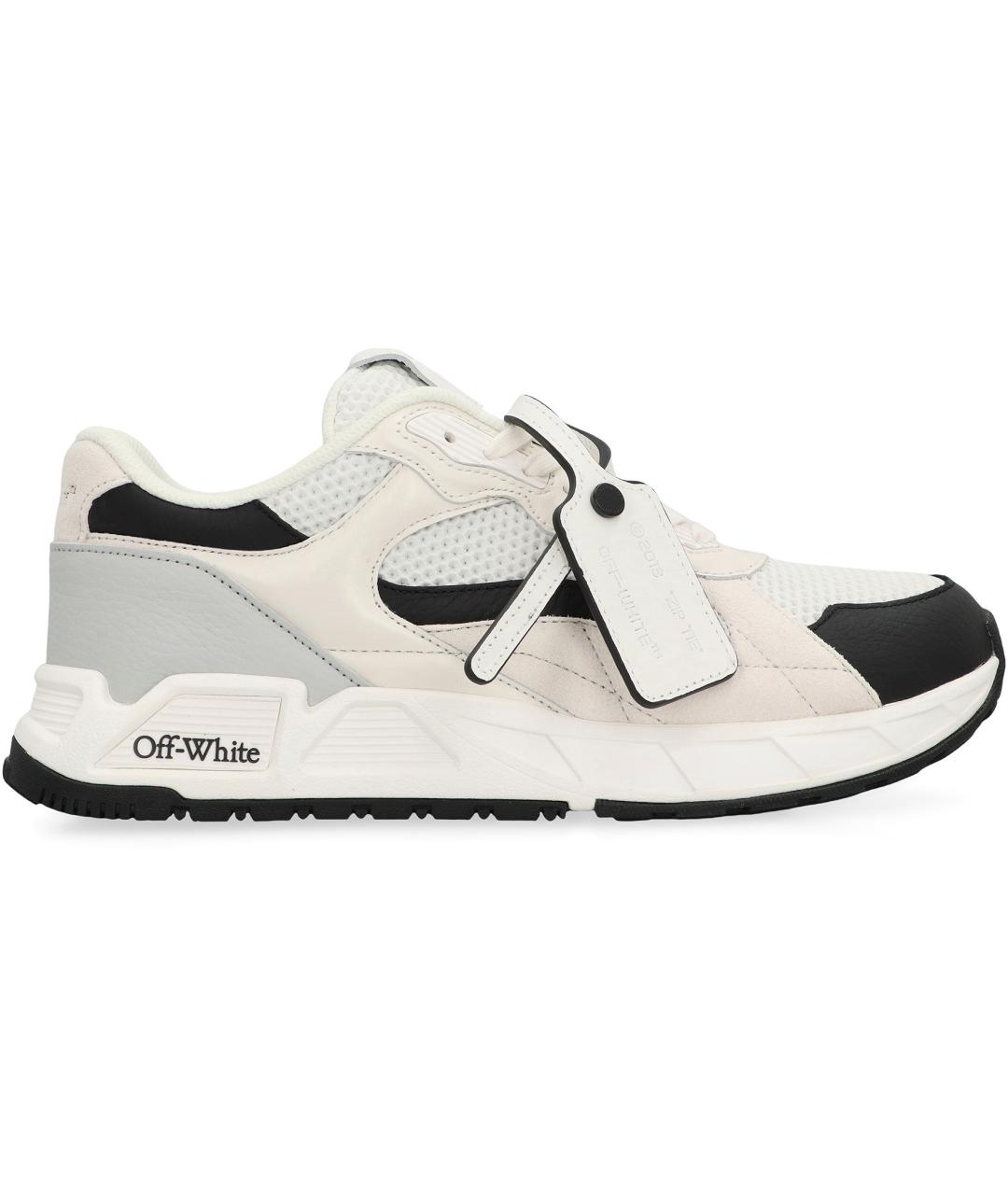 OFF-WHITE Белые кожаные кроссовки, фото 1