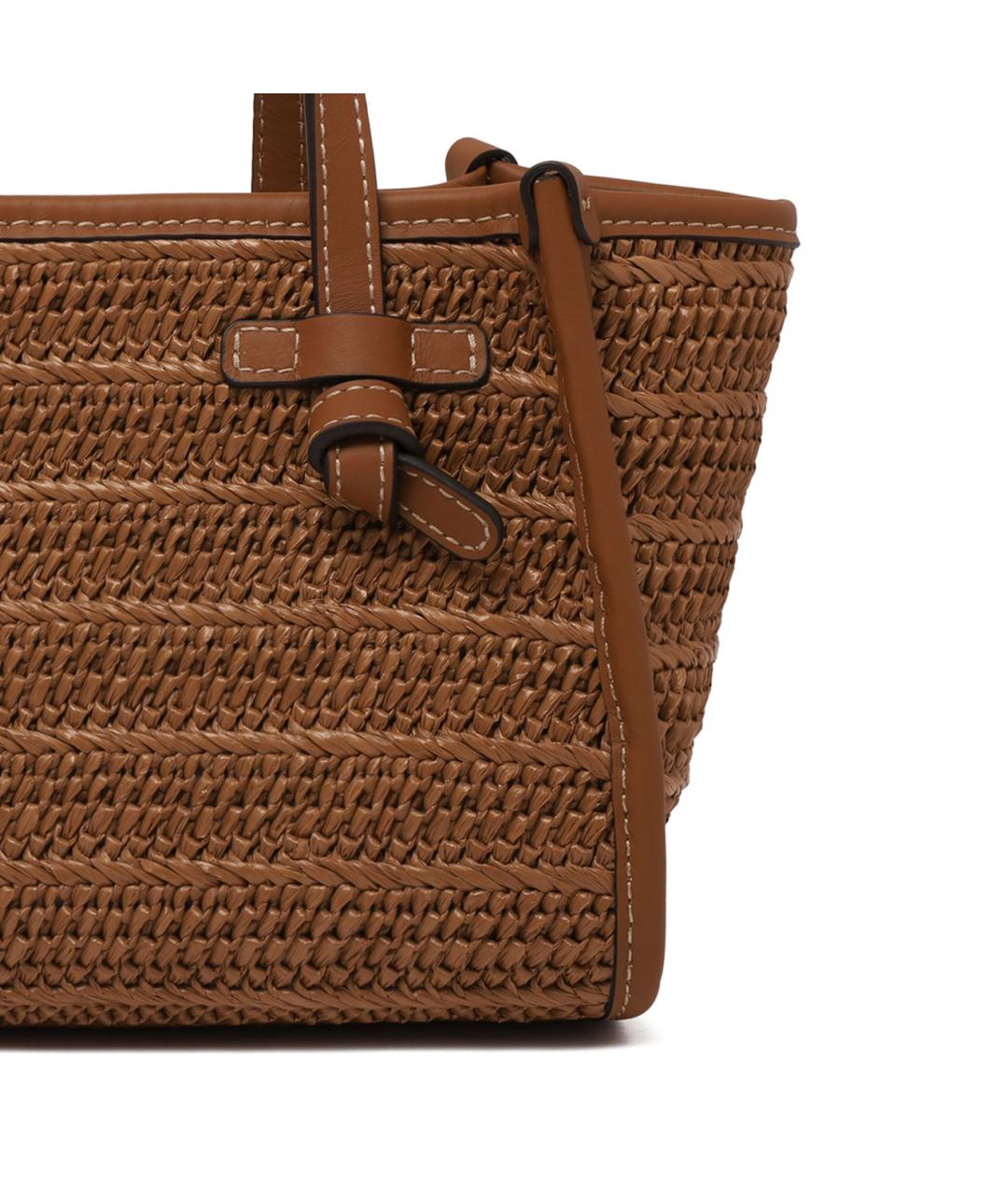 MARCELLA Коричневая кожаная сумка через плечо, фото 3