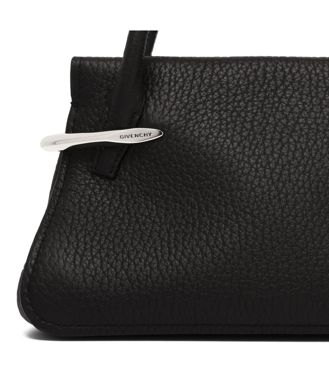 GIVENCHY Черная кожаная сумка тоут, фото 4