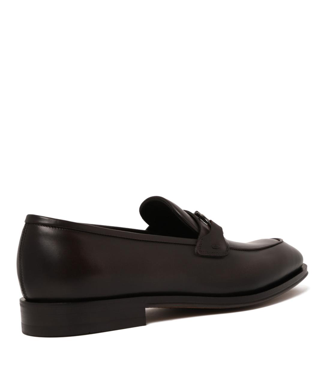 FERRAGAMO Коричневые кожаные лоферы, фото 3