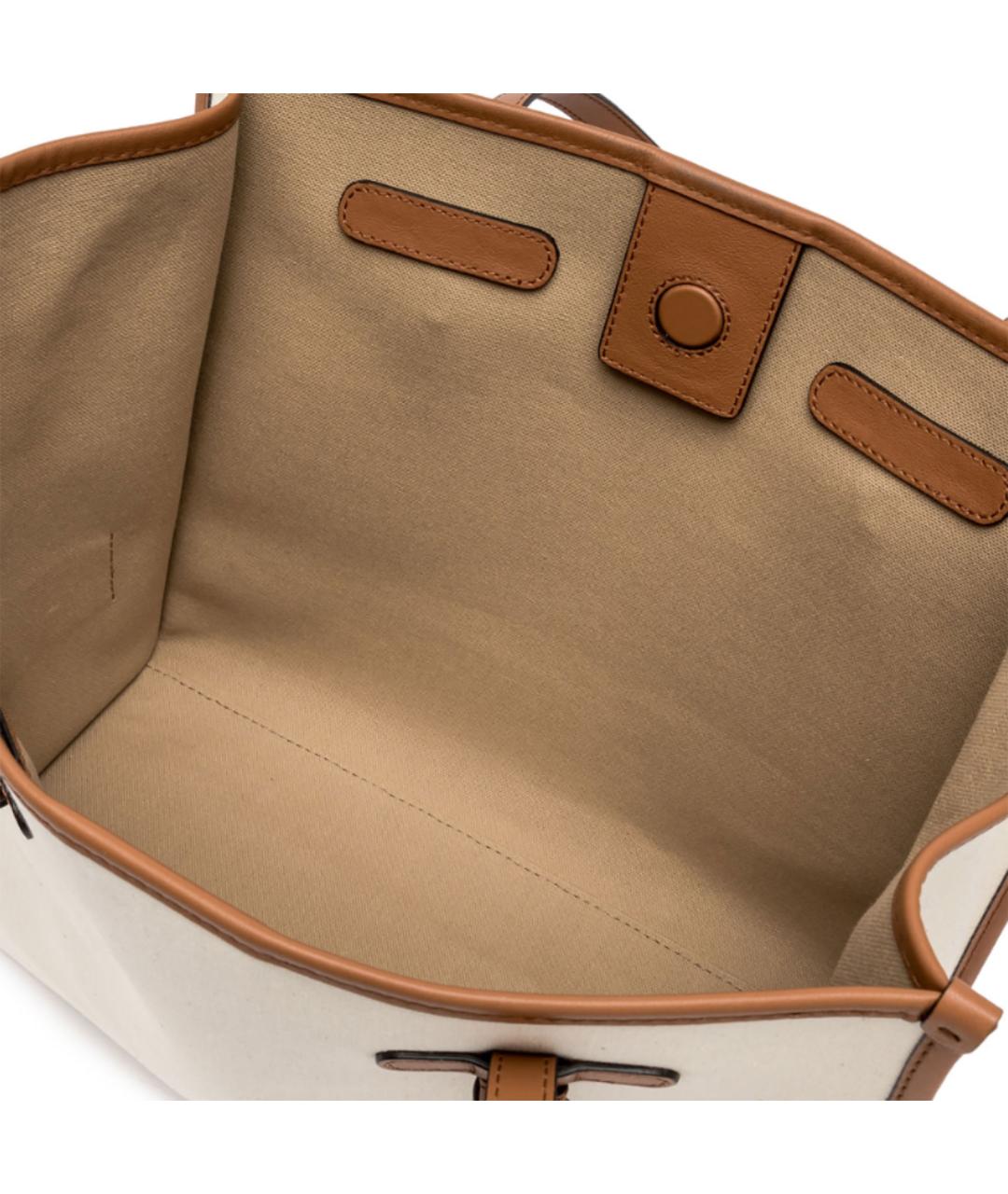 MARCELLA Белая тканевая сумка тоут, фото 3