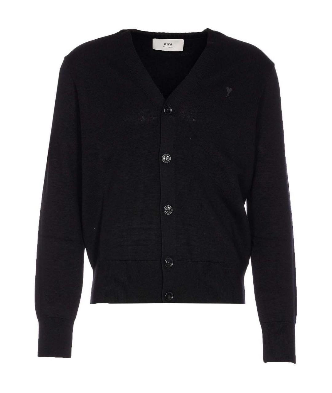 Ami Paris Черный шерстяной кардиган, фото 1