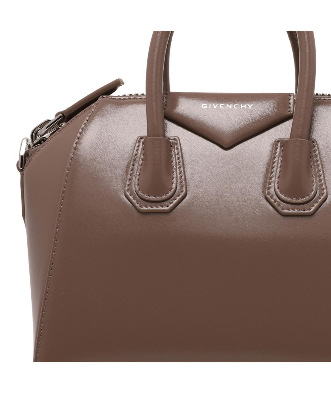 GIVENCHY Коричневая кожаная сумка тоут, фото 4