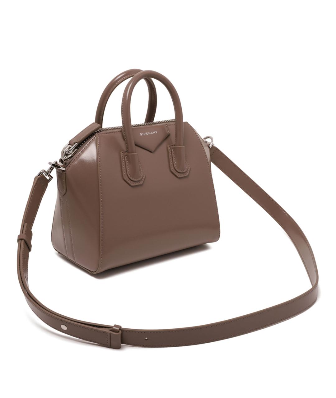 GIVENCHY Коричневая кожаная сумка тоут, фото 3