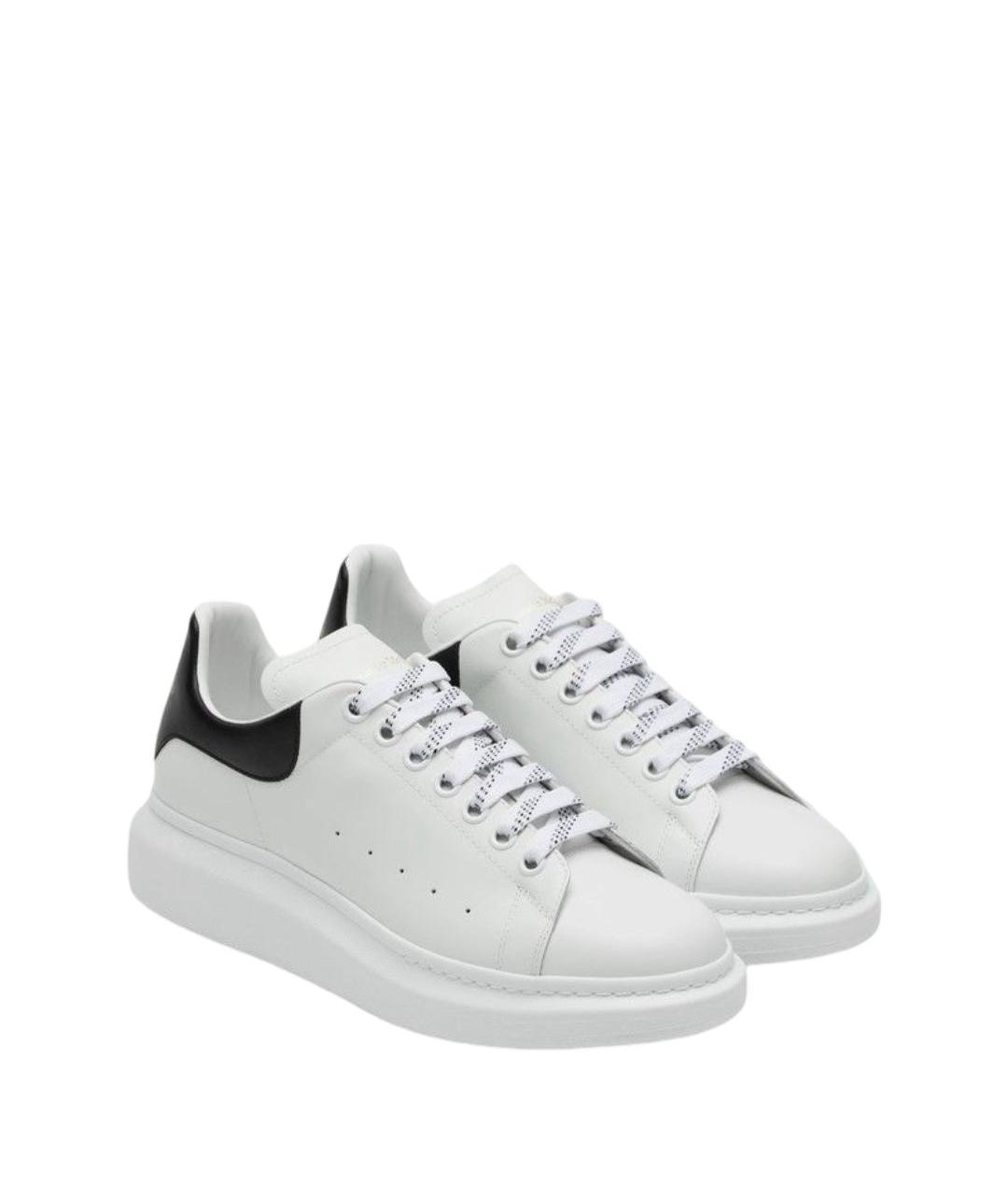 ALEXANDER MCQUEEN Белые кожаные низкие кроссовки / кеды, фото 6