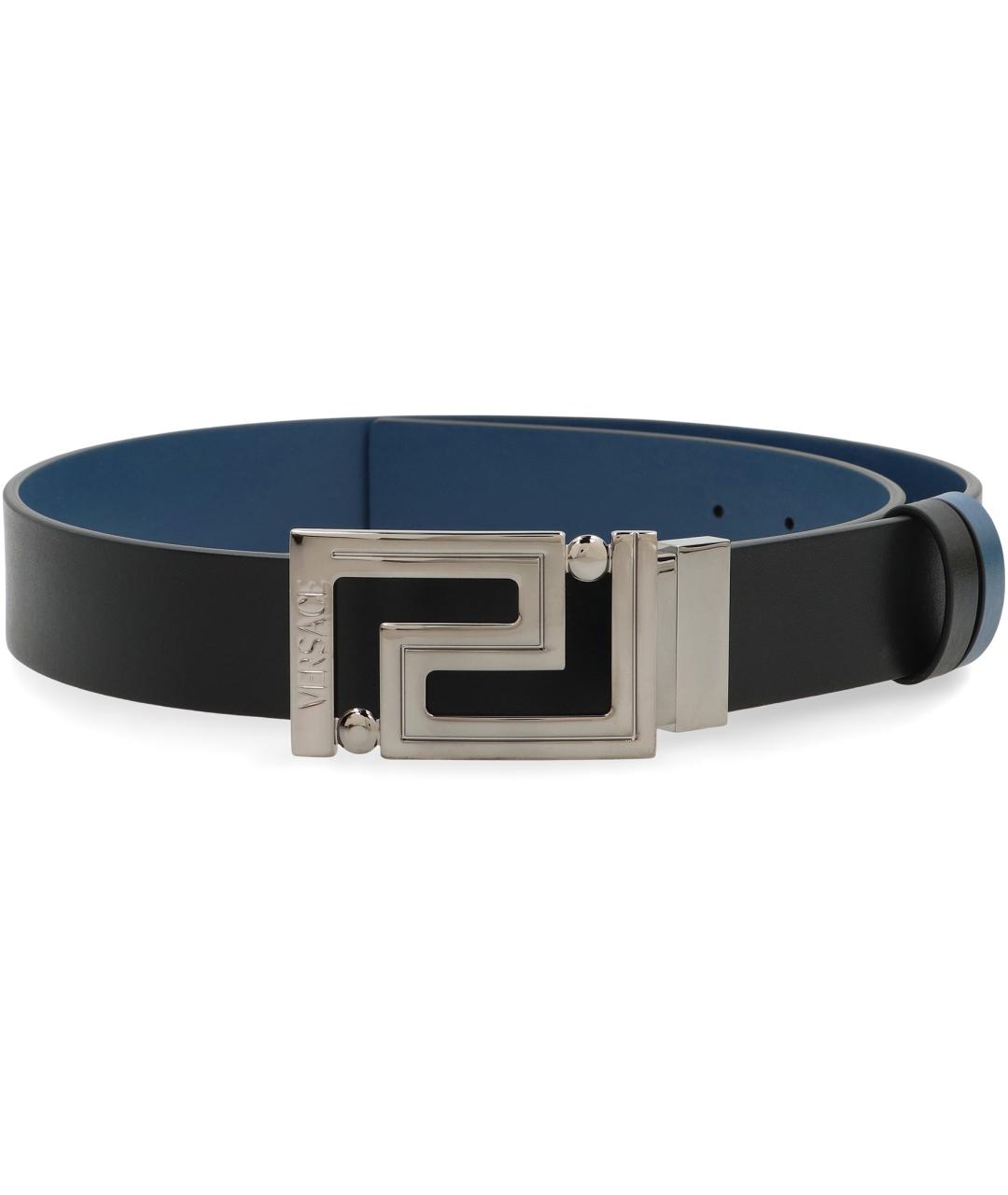 VERSACE Черный кожаный ремень, фото 1