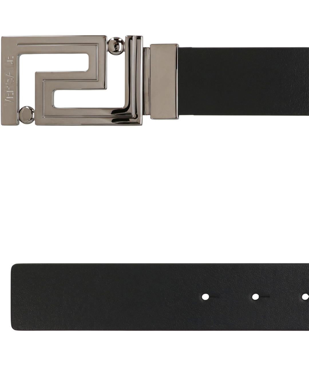 VERSACE Черный кожаный ремень, фото 2