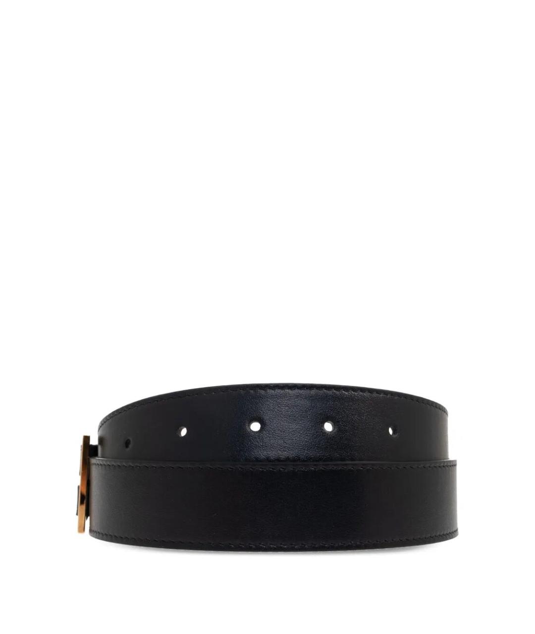 VERSACE Черный кожаный ремень, фото 3