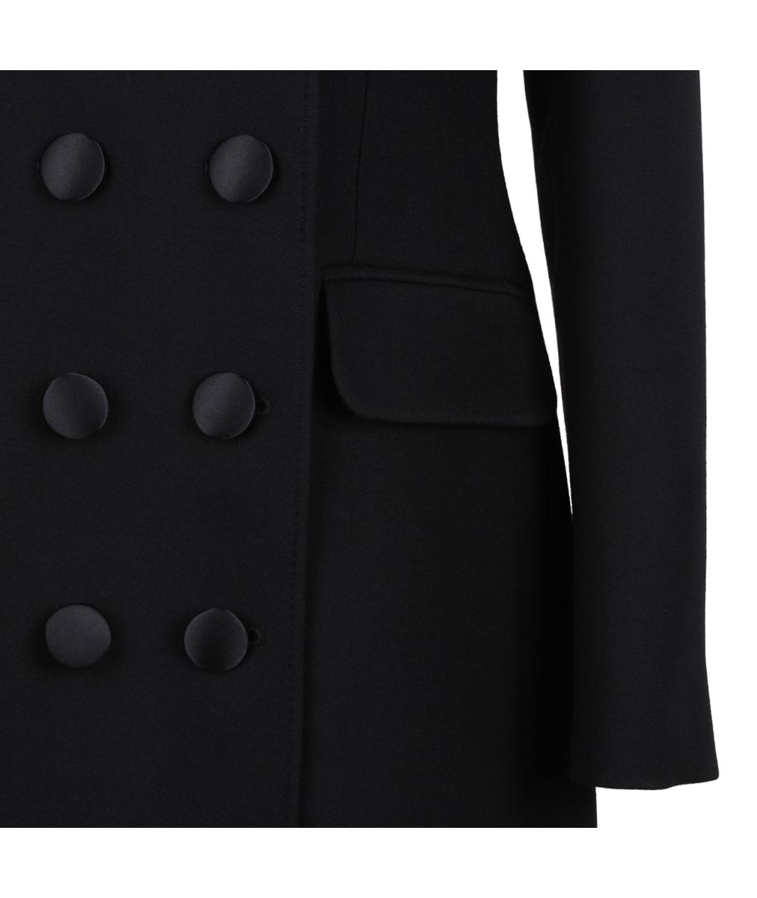DOLCE&GABBANA Черное шерстяное пальто, фото 4