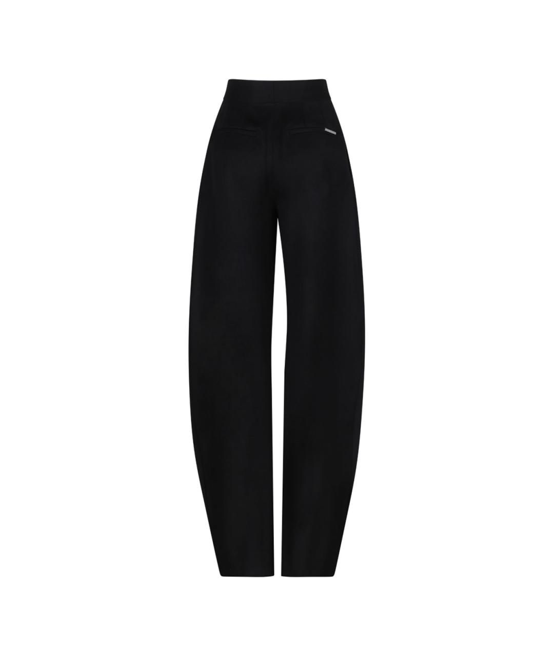 THE ATTICO Черные хлопковые прямые брюки, фото 3