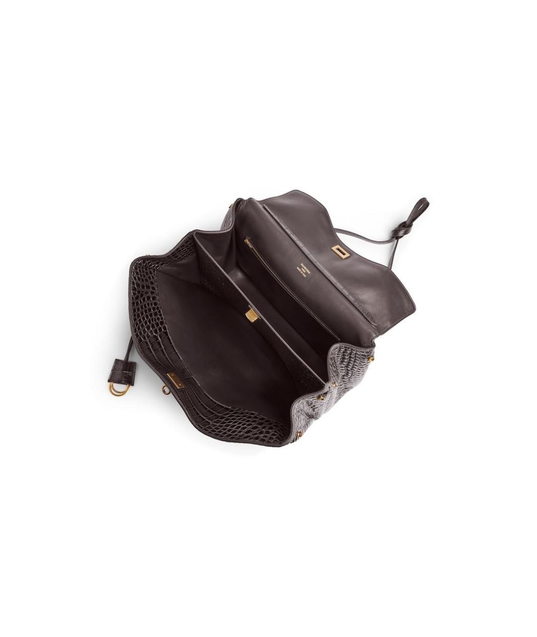 BALENCIAGA Коричневая кожаная сумка тоут, фото 5