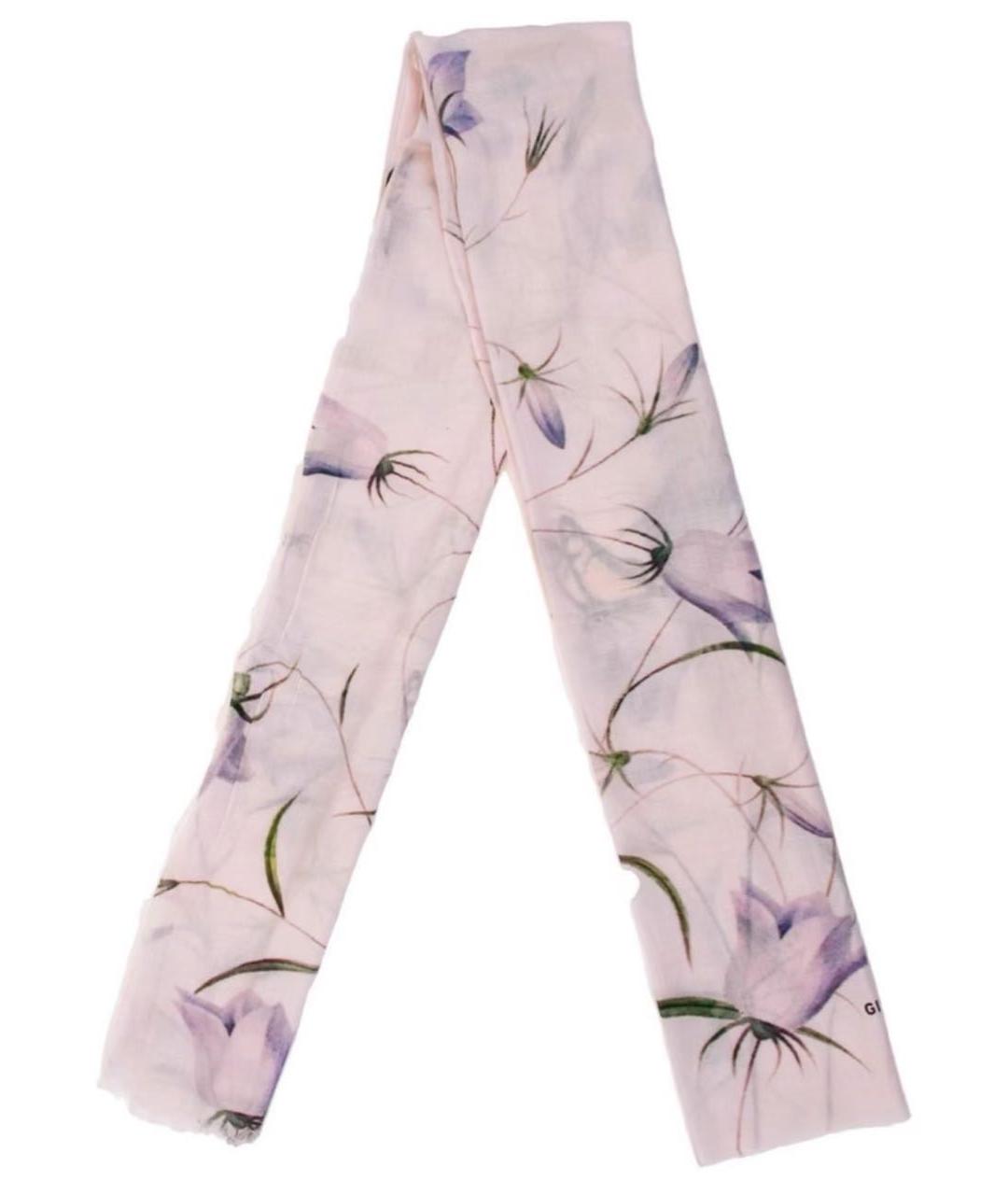 GIVENCHY Фиолетовый шелковый шарф, фото 5