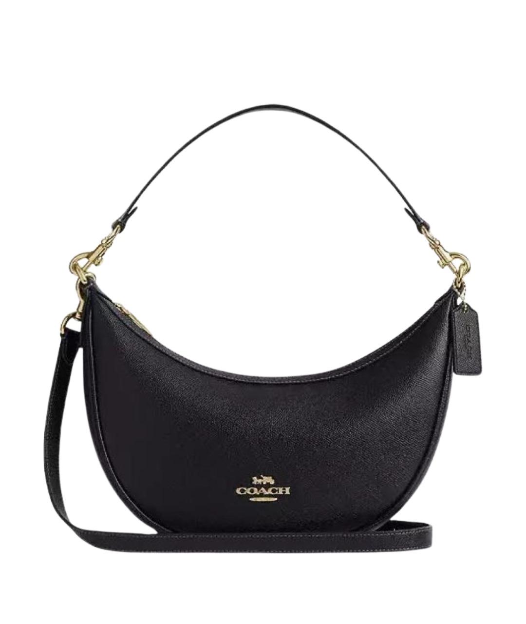 COACH Черная кожаная сумка через плечо, фото 1
