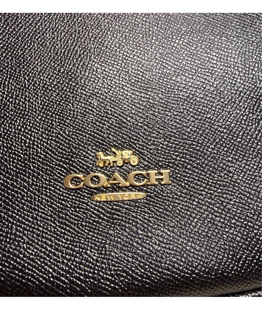 COACH Черная кожаная сумка через плечо, фото 3