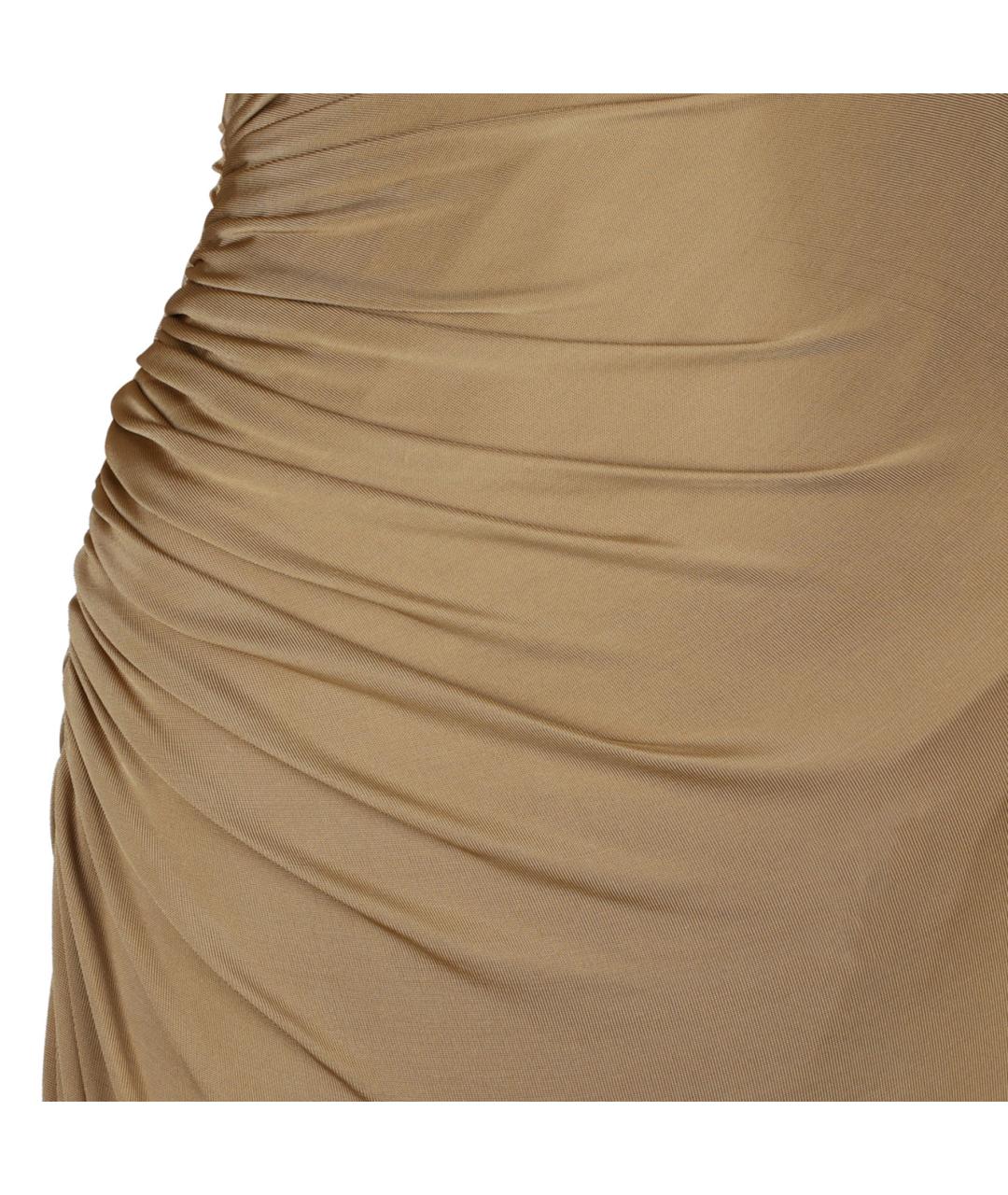 TOM FORD Золотое вискозное вечернее платье, фото 4