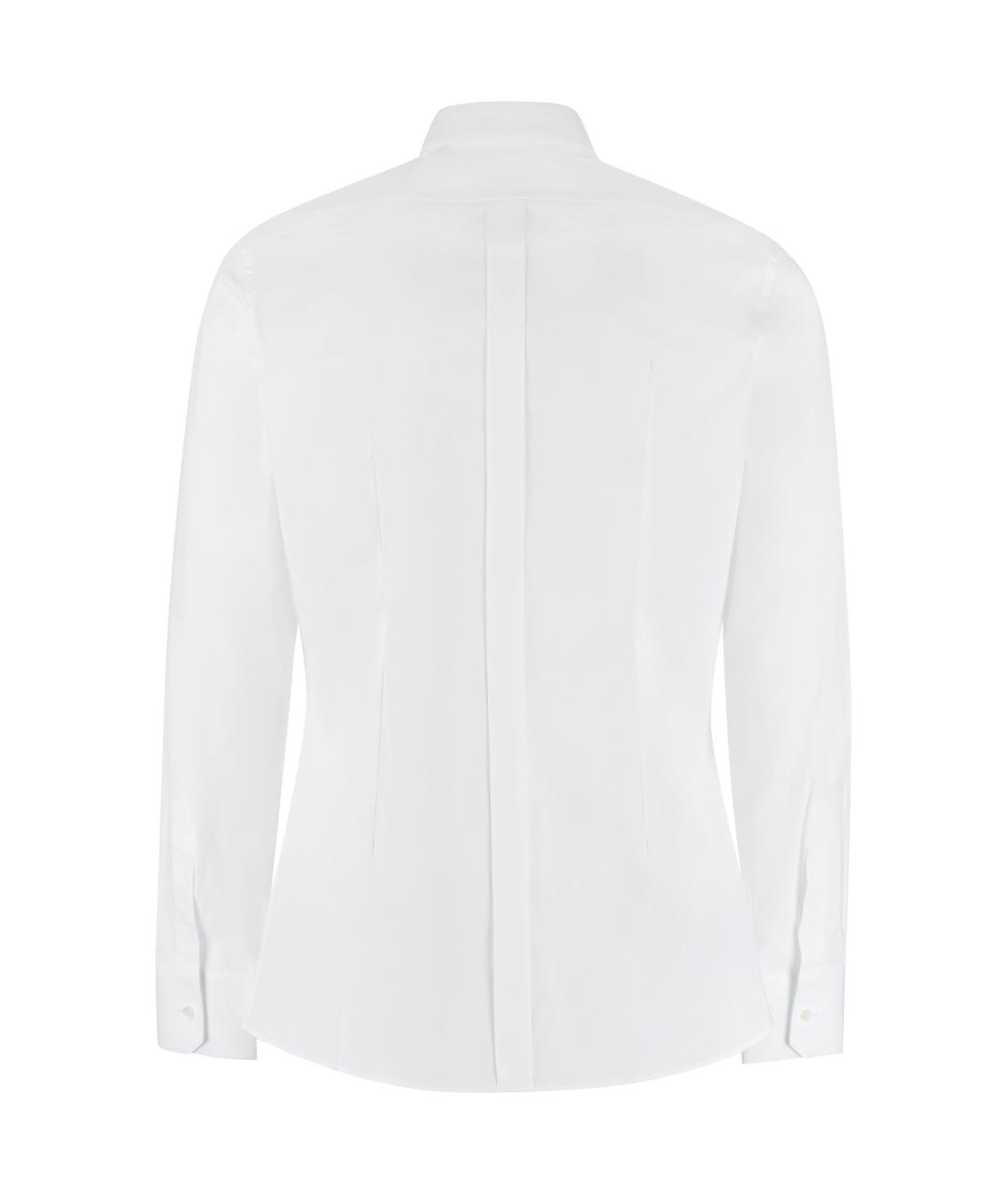 DOLCE&GABBANA Белая хлопковая классическая рубашка, фото 2