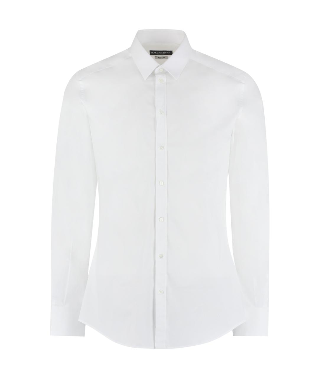 DOLCE&GABBANA Белая хлопковая классическая рубашка, фото 1