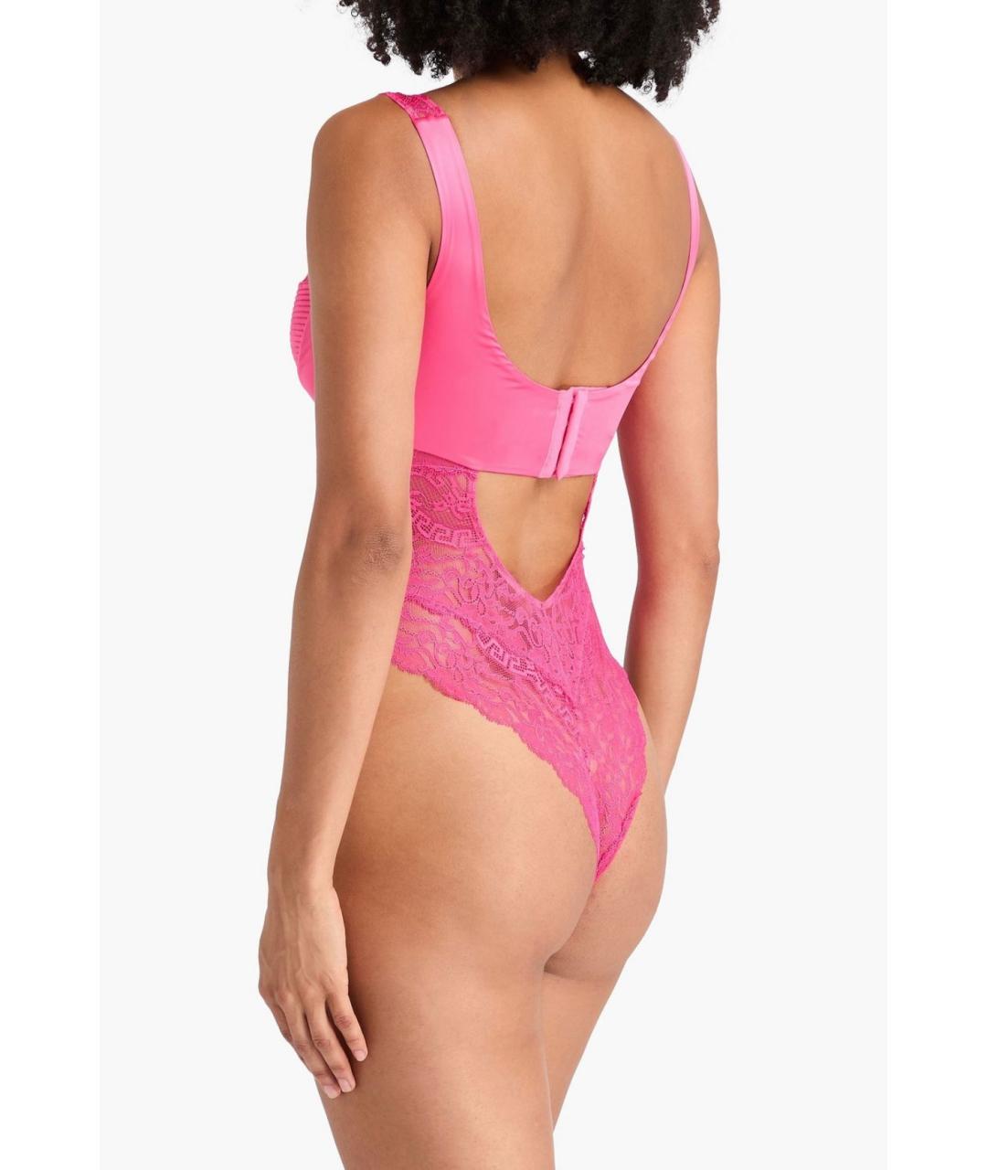 VERSACE Розовое полиамидовое боди, фото 3